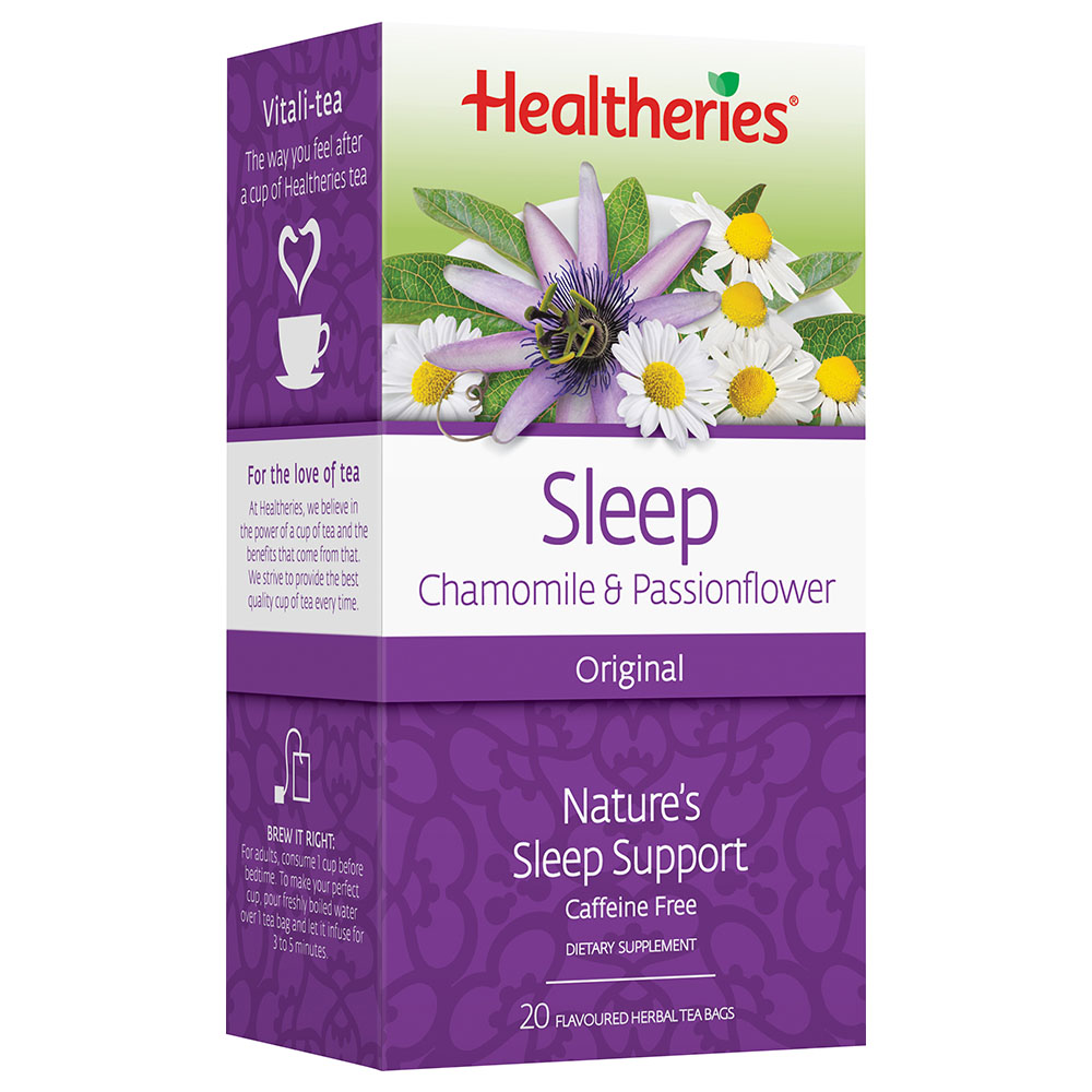 Healtheries Sleep Chamomile & Passion Flower 20 Tea Bags Shefaa pharmacy